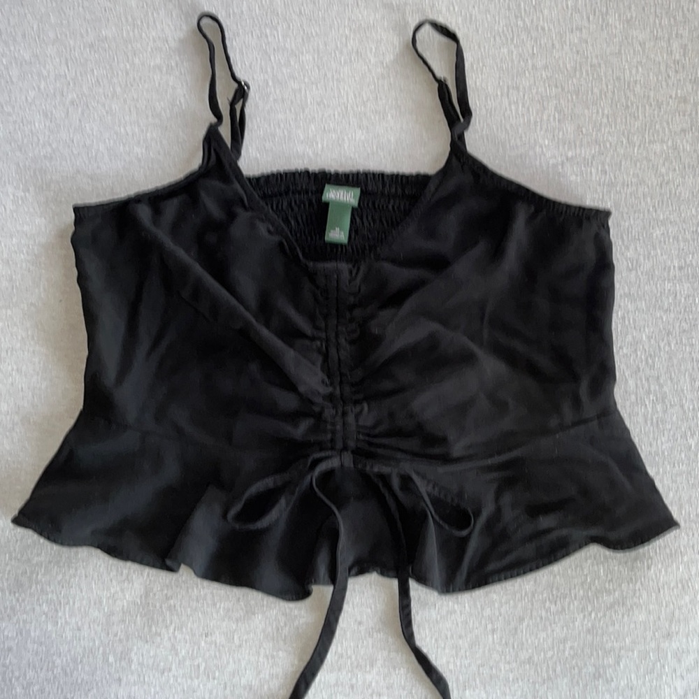 💟Half Price Bundle Add-on💟 Wild fable black ruffled crop camisole